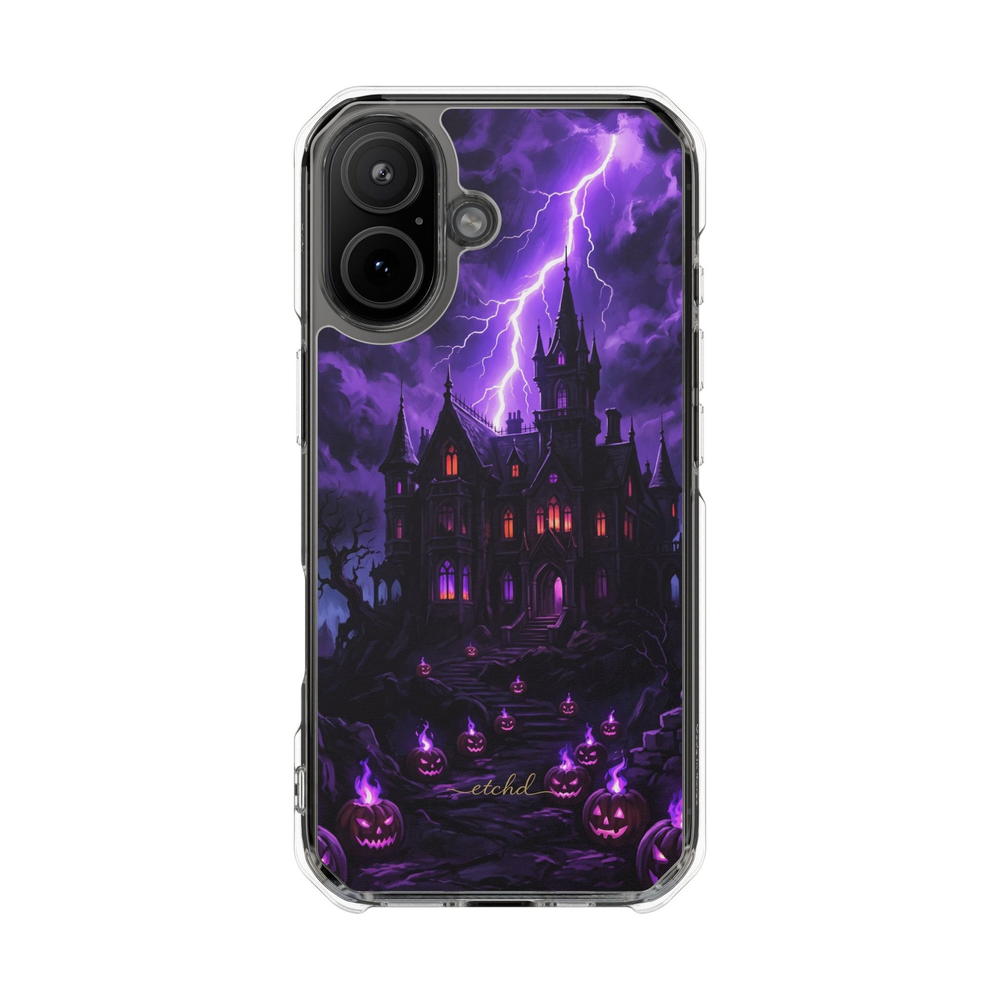 Violet Haunt Clear Magnetic Phone Case by etchd, view 13