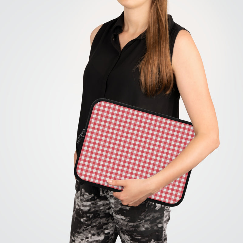 Cherry Gingham Laptop Sleeve-zoom-