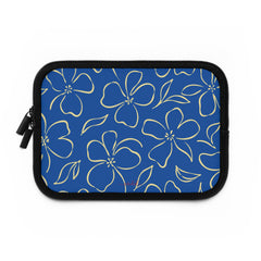 Cobalt & Butter Floral Laptop Sleeve by etchd, view 2