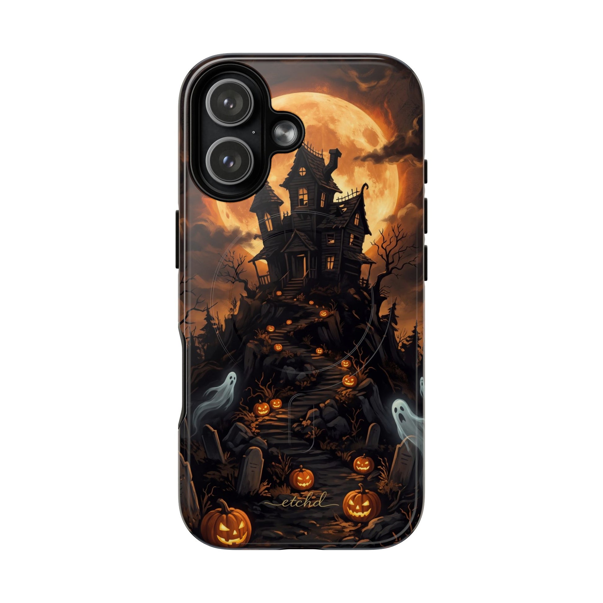 Pumpkin Hollow Magnetic Phone Case by etchd, view 25