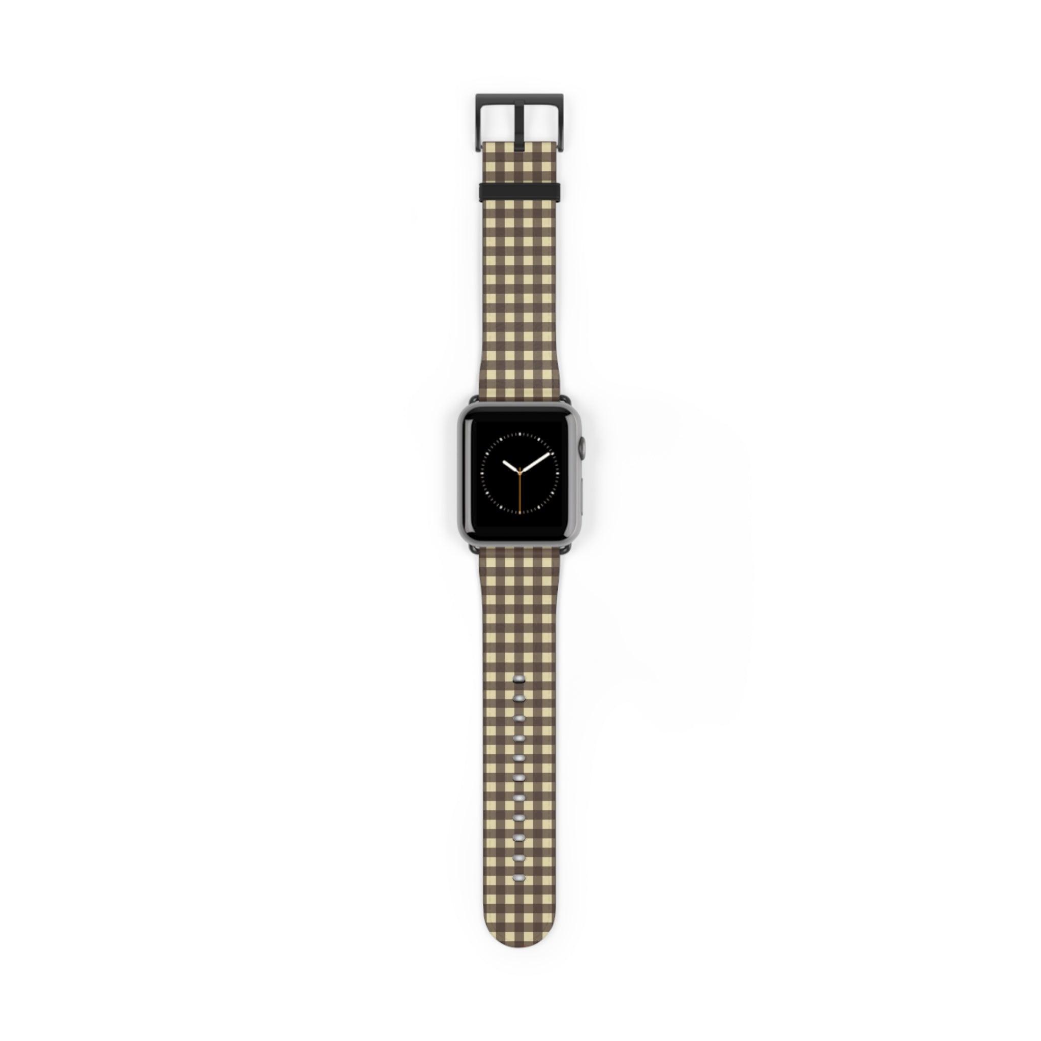 Butter & Brown Gingham Smartwatch Strap by etchd, view 2