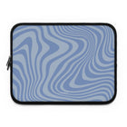 Blue Curved Lines Funda para portátil