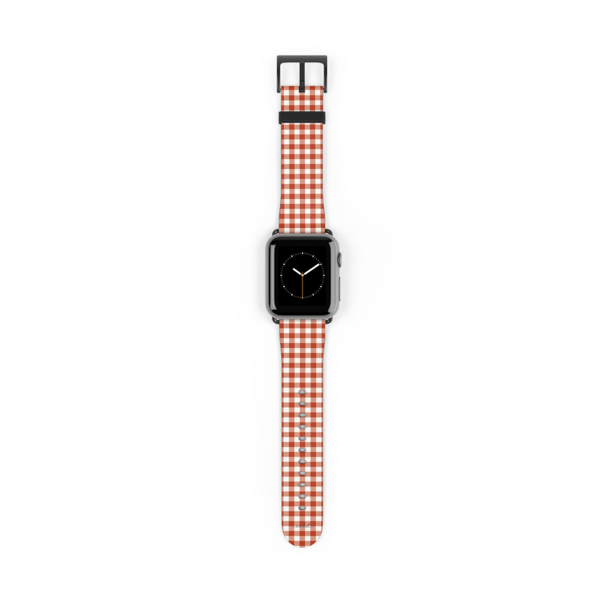 Terracotta Gingham Smartwatch Strap by etchd