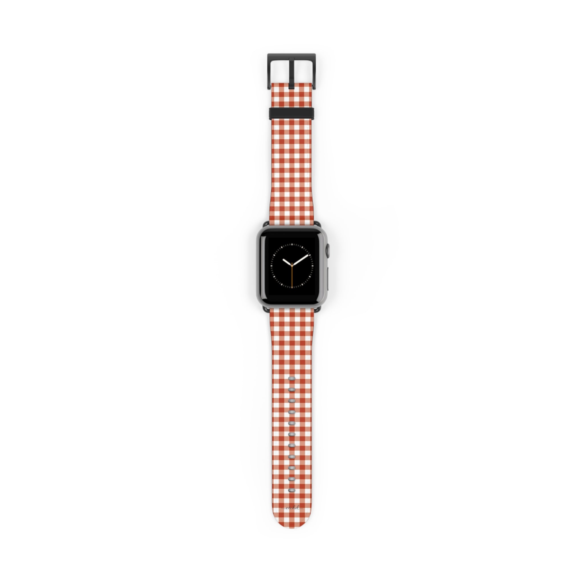 Terracotta Gingham Smartwatch Strap by etchd