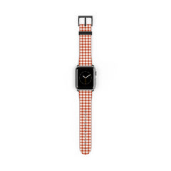 Terracotta Gingham Smartwatch Strap by etchd