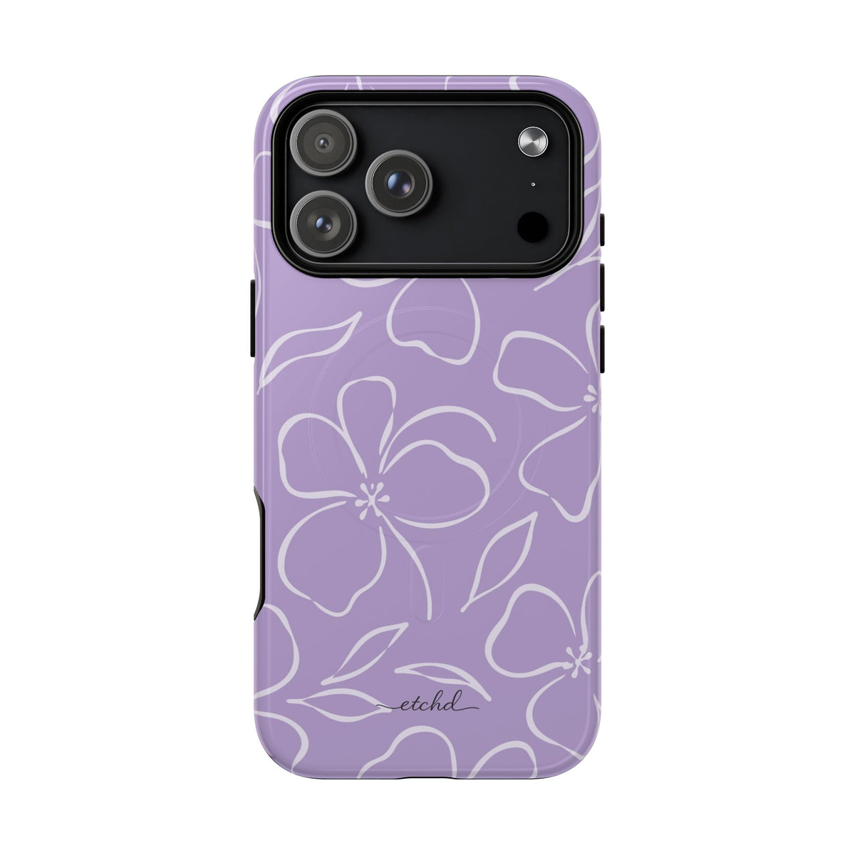 Lilac & Cream Floral Magnetic Phone Case by etchd, view 31