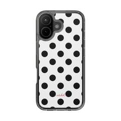 Black & White Polka Dot Clear Phone Case by etchd, view 35