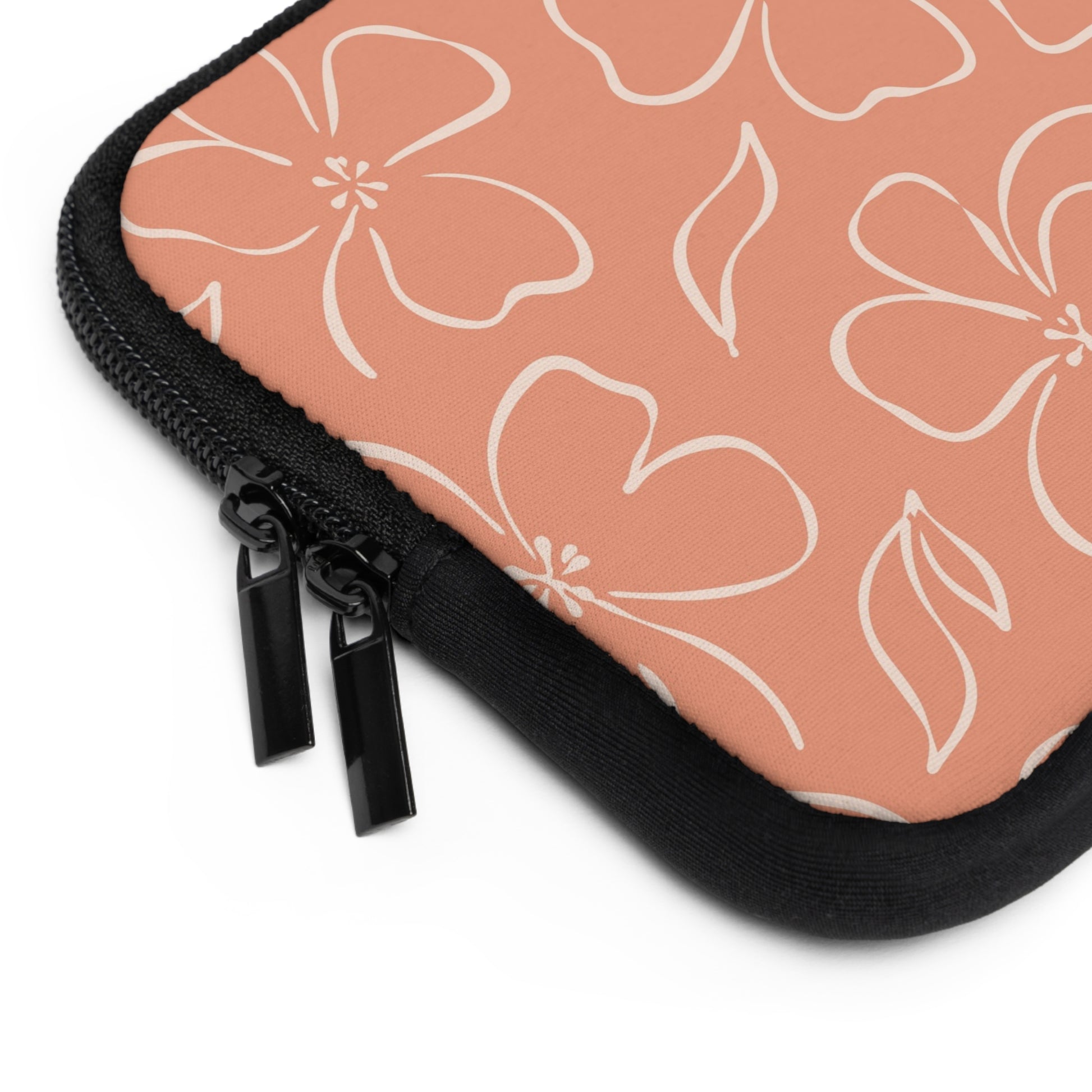Coral & Cream Floral Laptop Sleeve by etchd, view 12