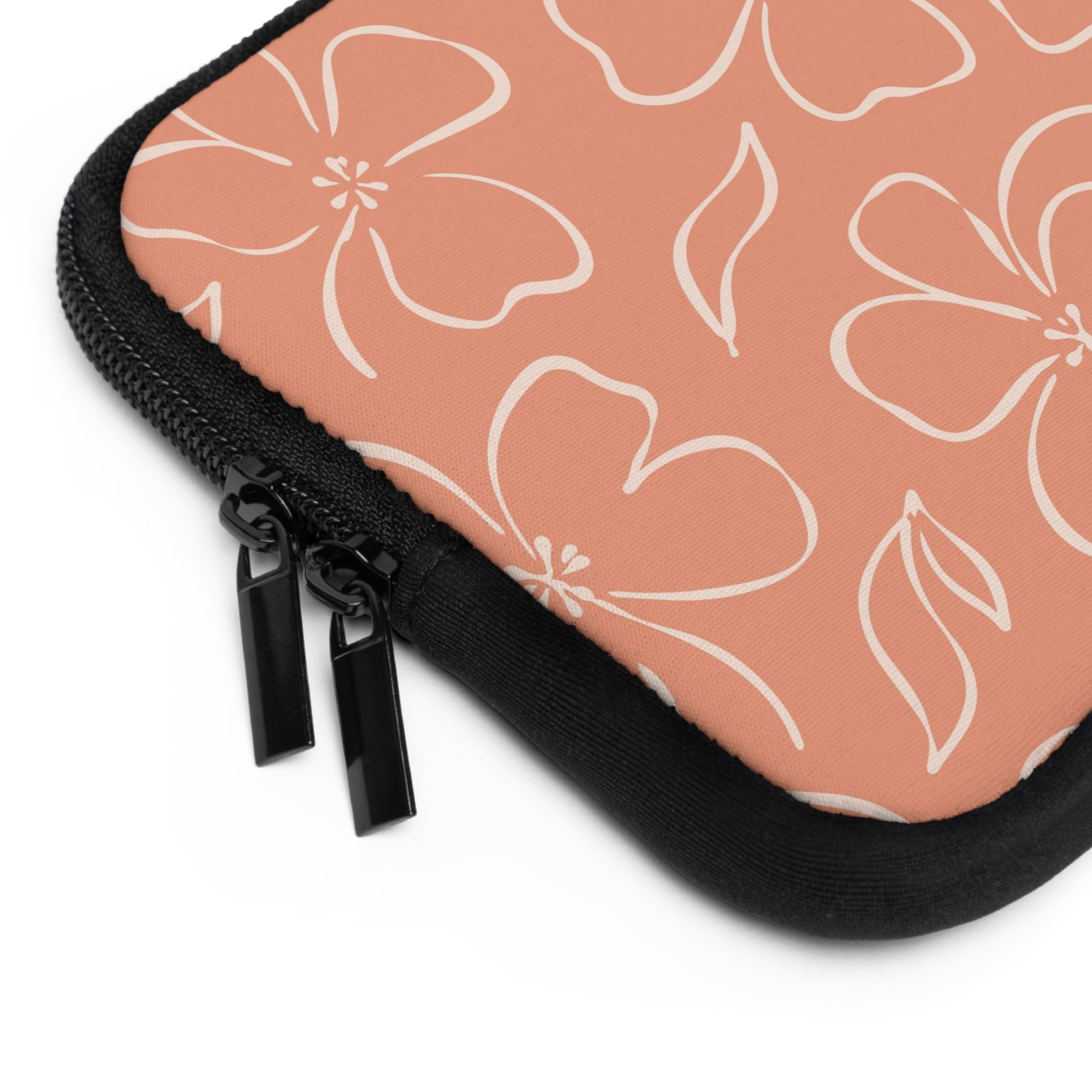 Coral & Cream Floral Laptop Sleeve by etchd, view 12