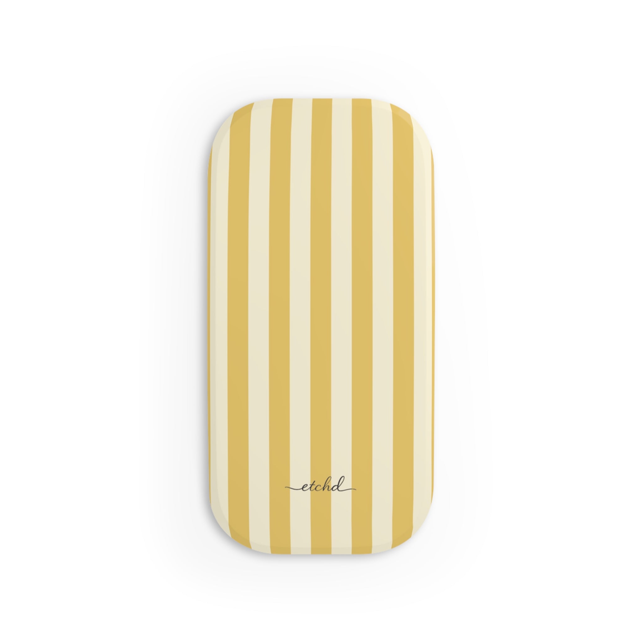 Butter & Cream Striped Click-On Phone Grip by etchd, view 2