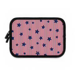 Red Stripes & Blue Stars Laptop Sleeve by etchd, view 2