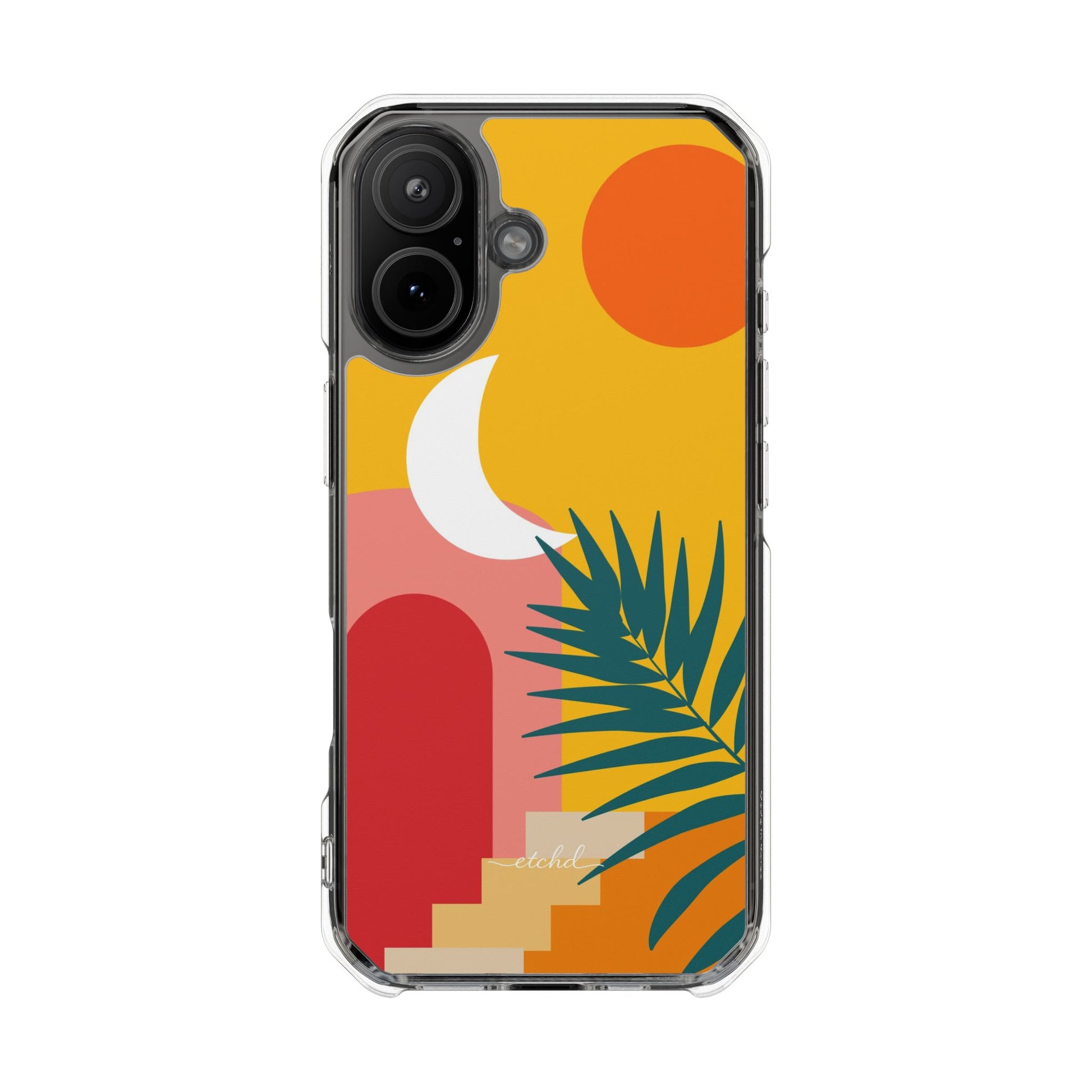 Tropical Sunset Clear Magnetic Phone Case by etchd, view 13