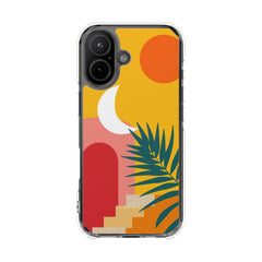 Tropical Sunset Clear Magnetic Phone Case by etchd, view 13