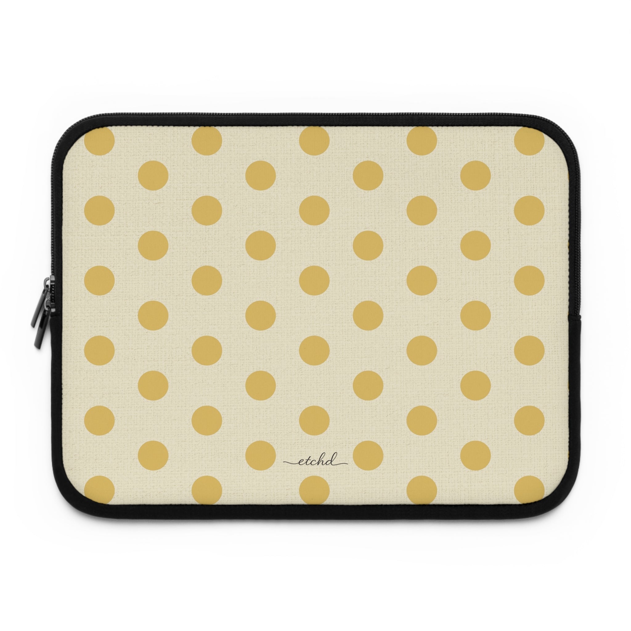 Butter Polka Dot Laptop Sleeve by etchd