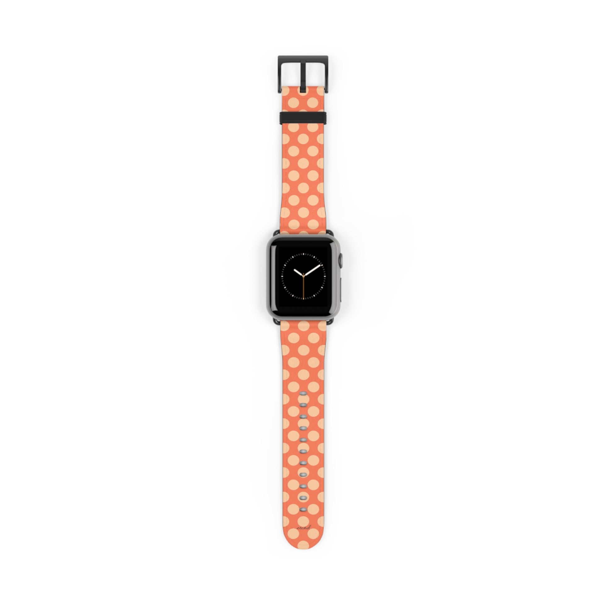 Peach & Coral Polka Dot Correa para smartwatch de etchd