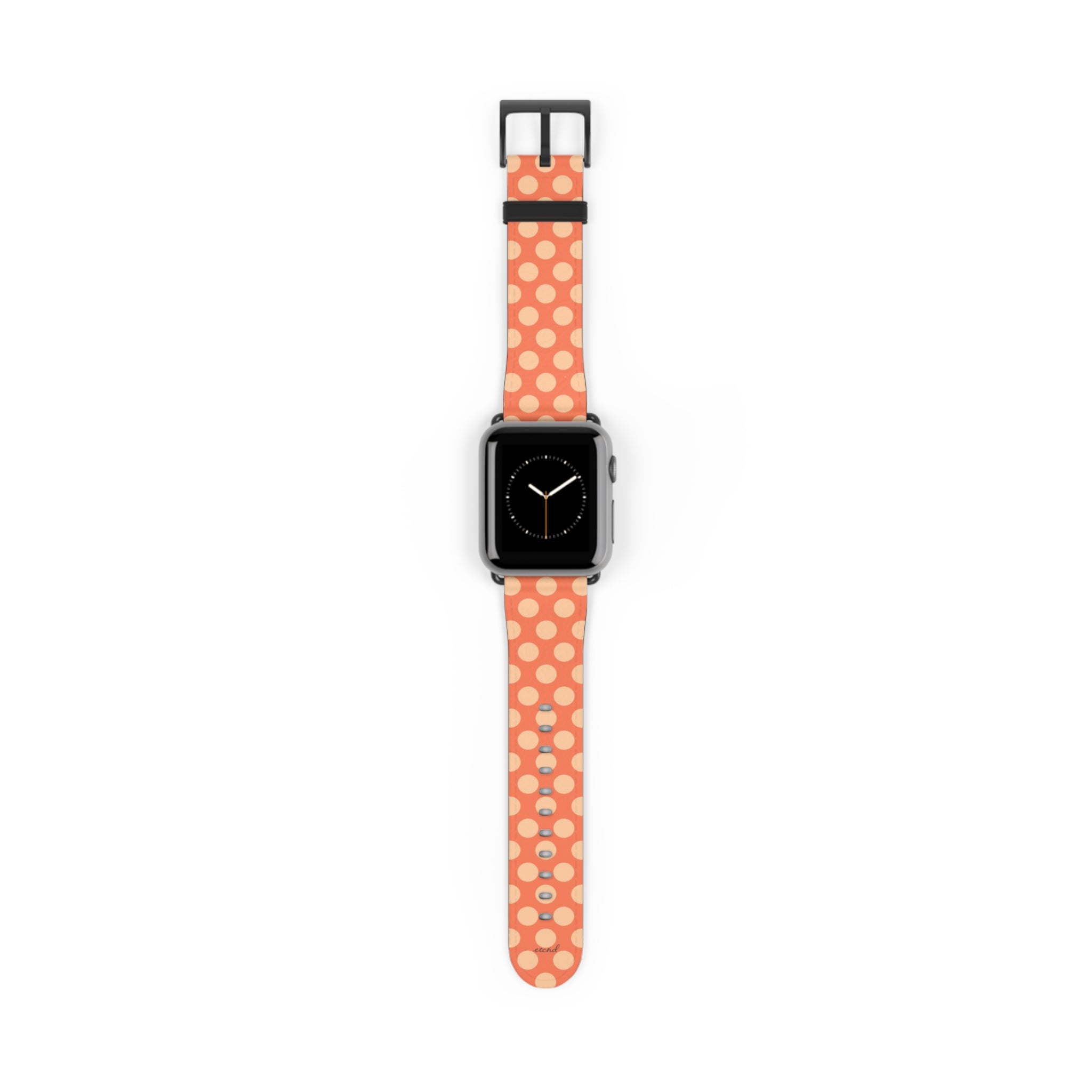 Peach And Coral Polka Dot Smartwatch-Armband von etchd