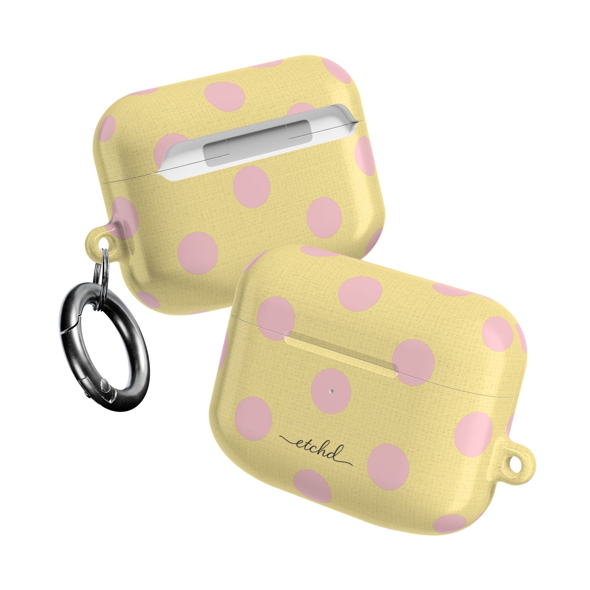 Pink & Butter Polka Dot AirPod Case by etchd, view 10