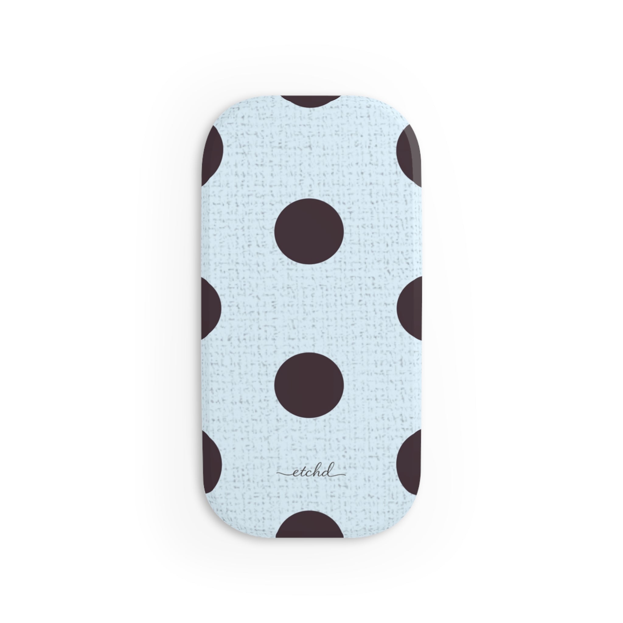 Plum & Blue Polka Dot Click-On Phone Grip by etchd, view 2