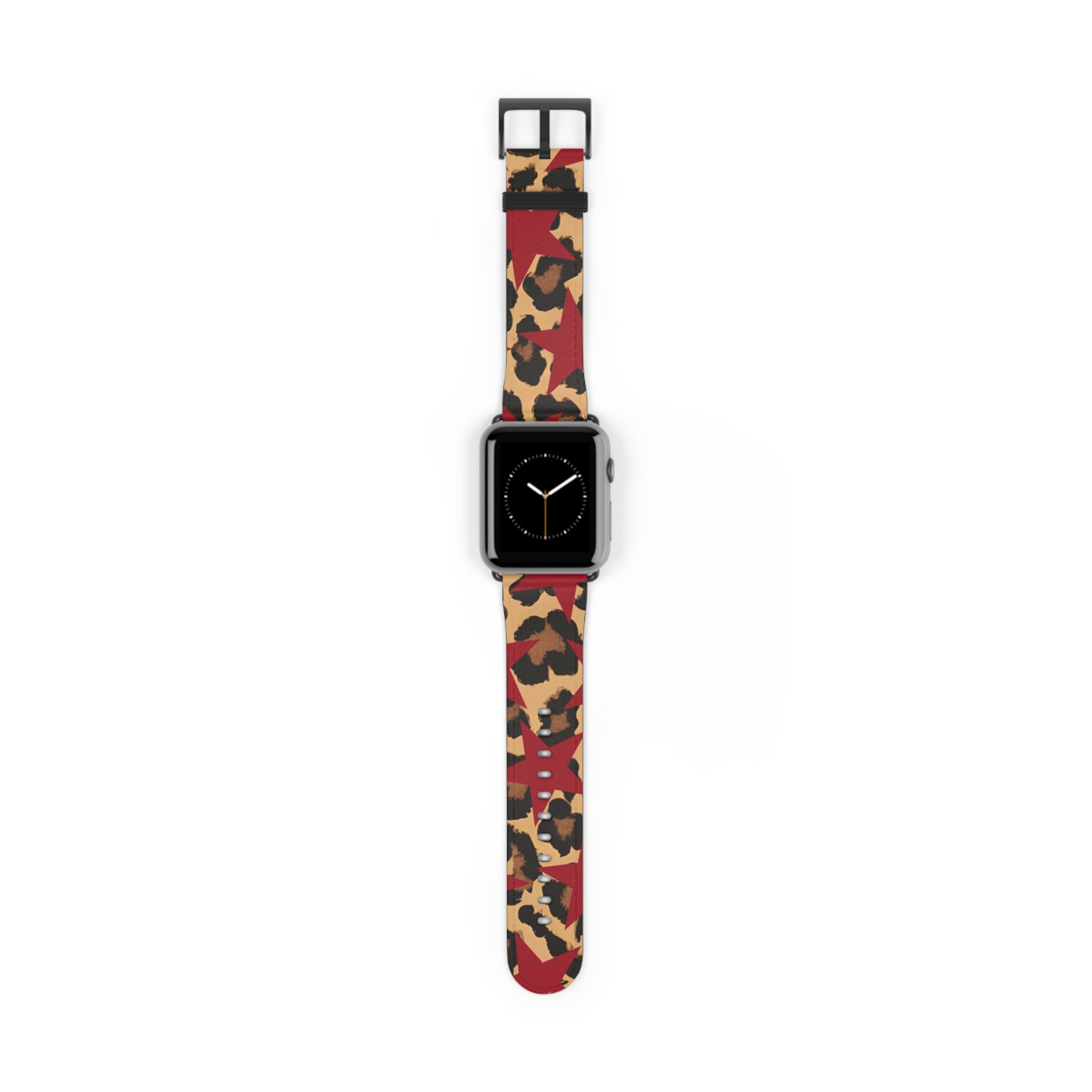 Leopard & Red Stars Smartwatch Strap by etchd, view 2