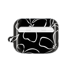 Black & White Floral AirPod Case by etchd, view 7