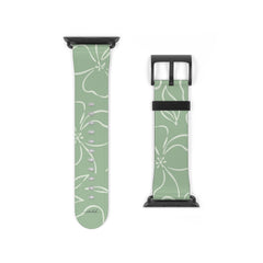 Sage & Cream Floral Smartwatch Strap by etchd, view 9