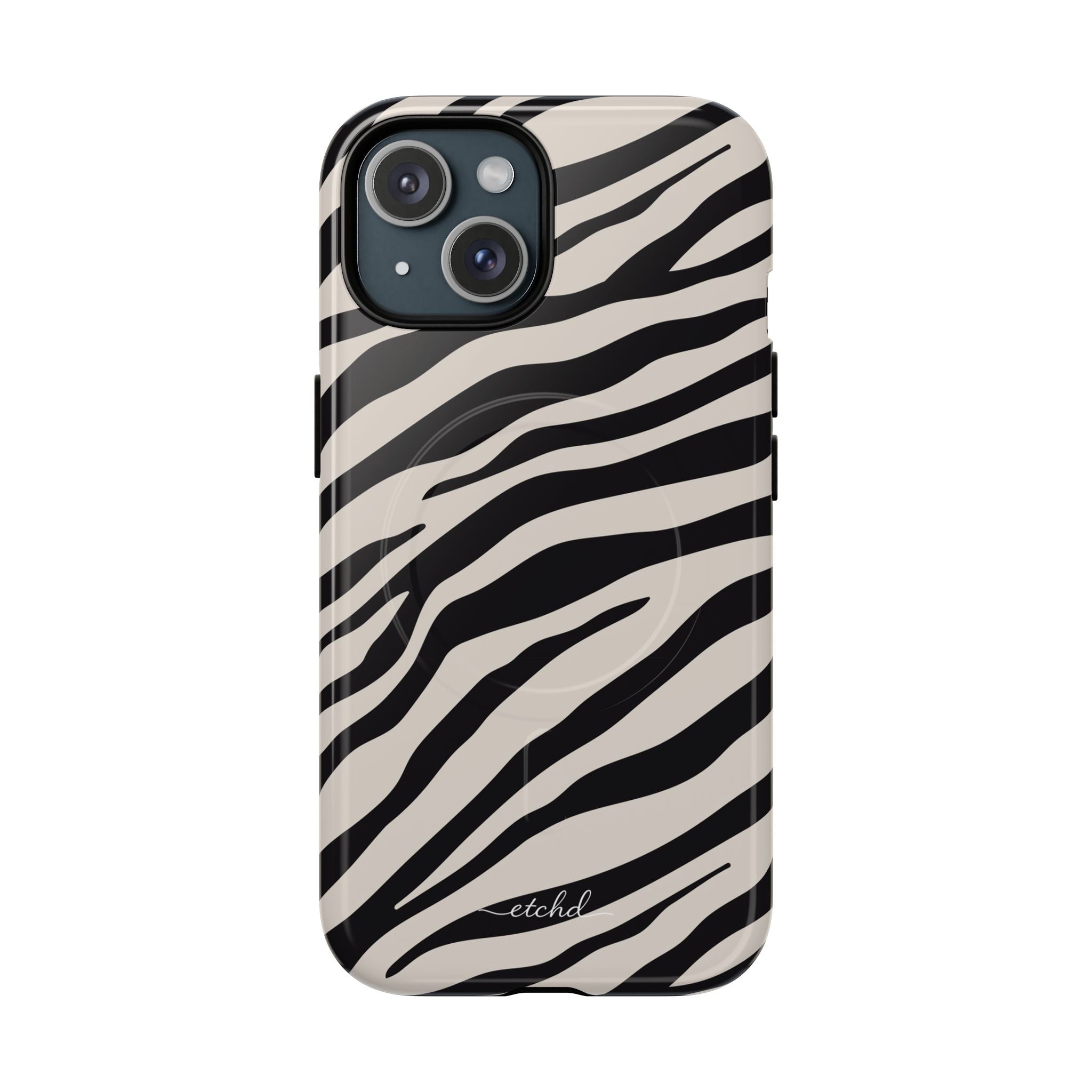 Zebra Print Magnetic Phone Case by etchd, view 2