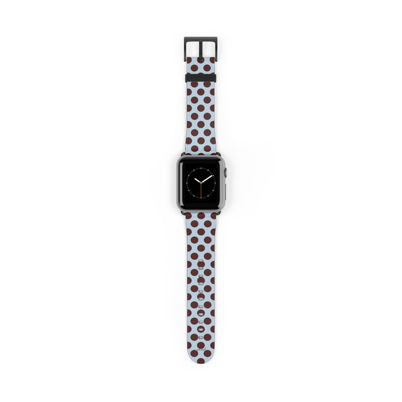 Blue & Cherry Polka Dot Smartwatch Strap-zoom-