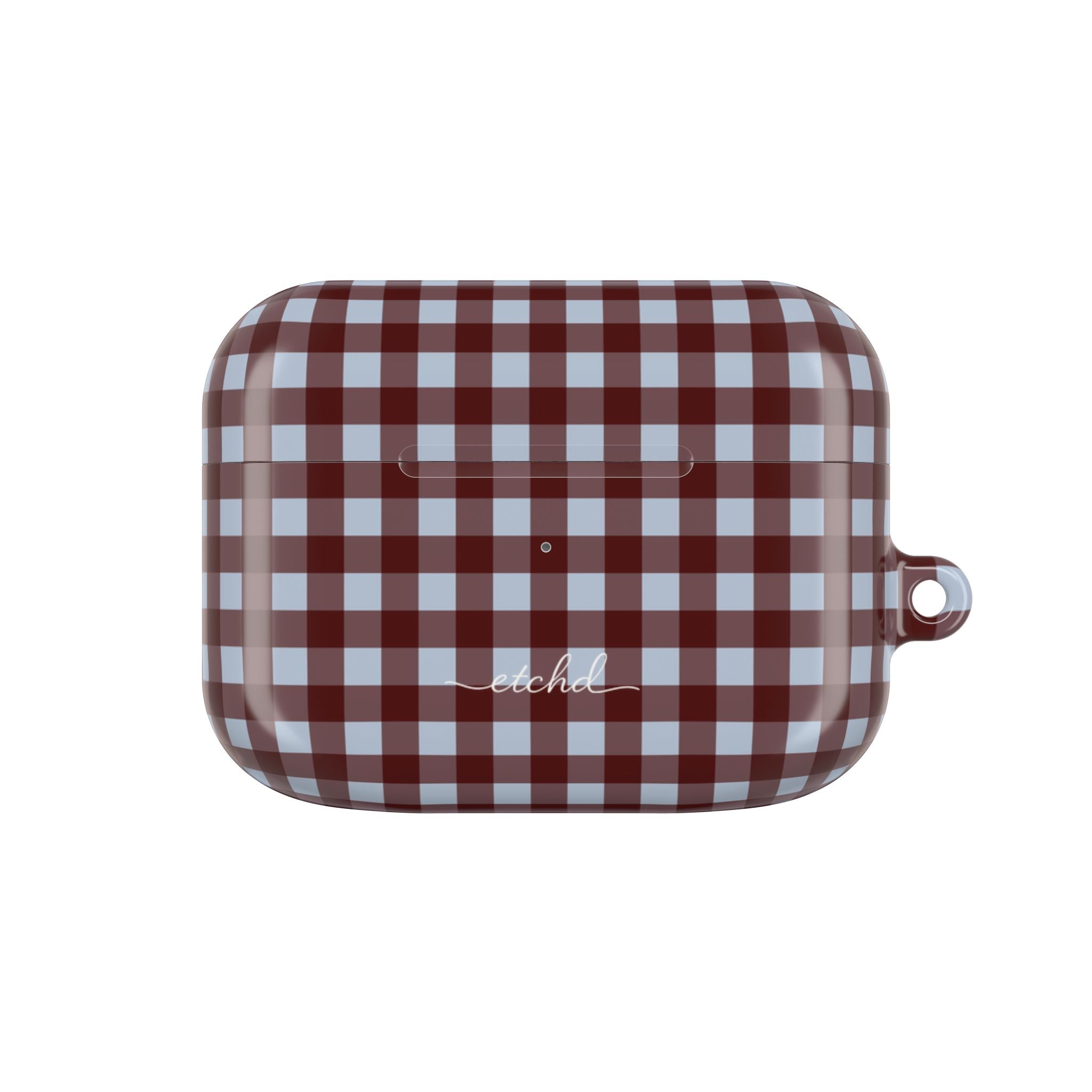 Blue & Cherry Gingham AirPod Case by etchd