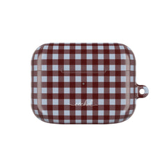 Blue & Cherry Gingham AirPod Case by etchd