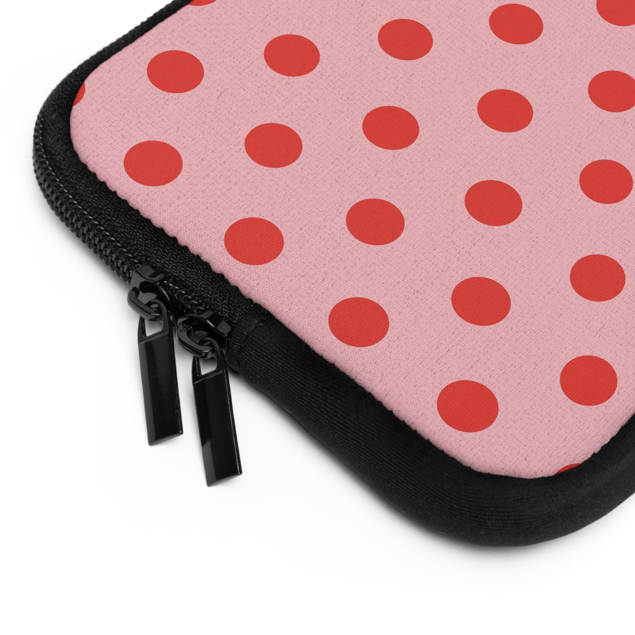 Poppy And Blush Polka Dot Laptop Sleeve by etchd, view 12