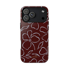 Blue & Cherry Floral Magnetic Phone Case by etchd, view 31