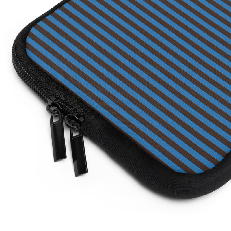 Espresso And Cerulean Laptop Sleeve by etchd, view 12