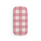 Blush & Cream Gingham Agarre clipsable para móvil