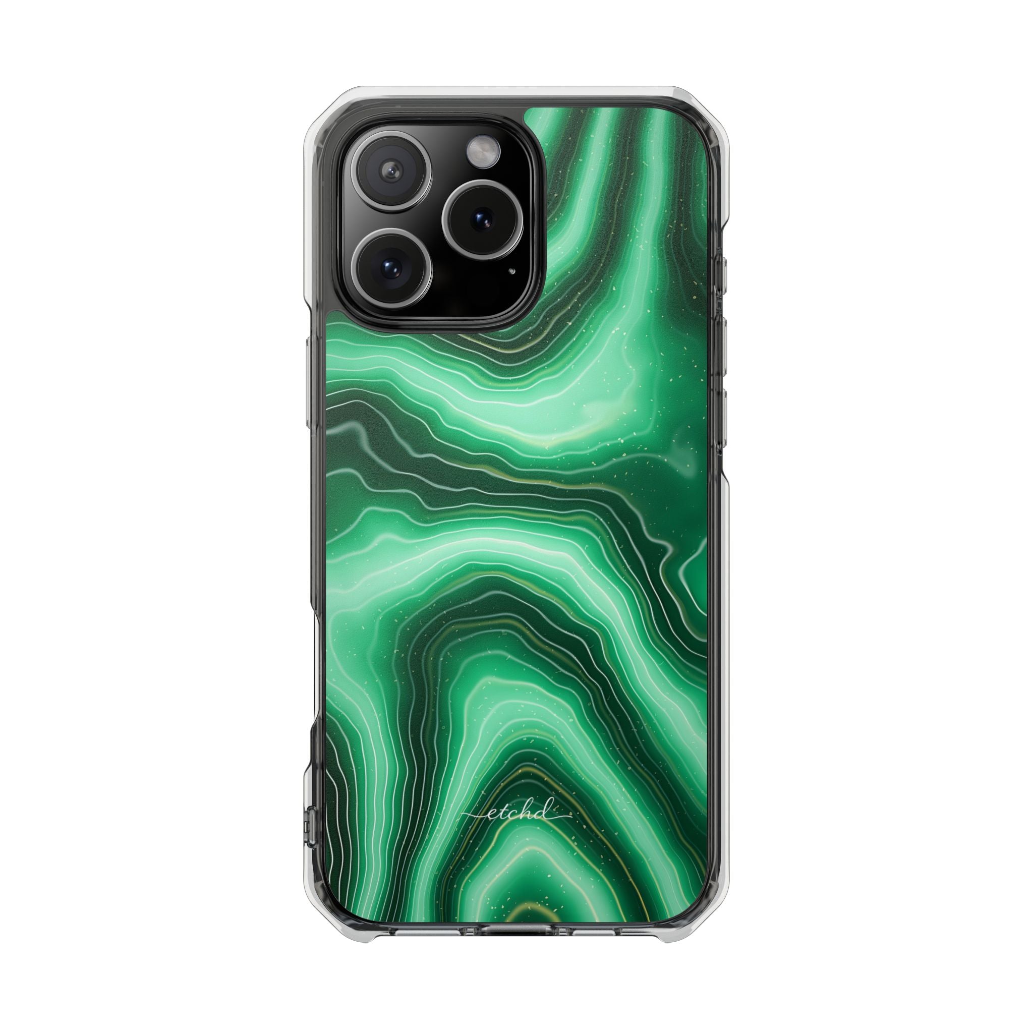 Emerald Clear Magnetic Phone Case by etchd
