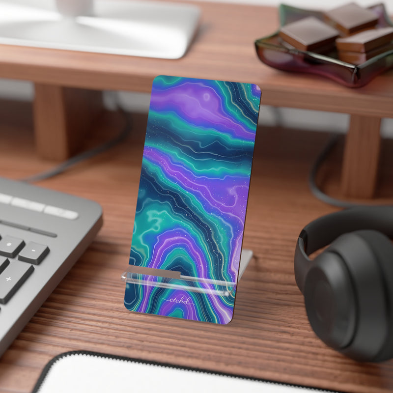 Peacock Ink Phone Stand by etchd, view 3