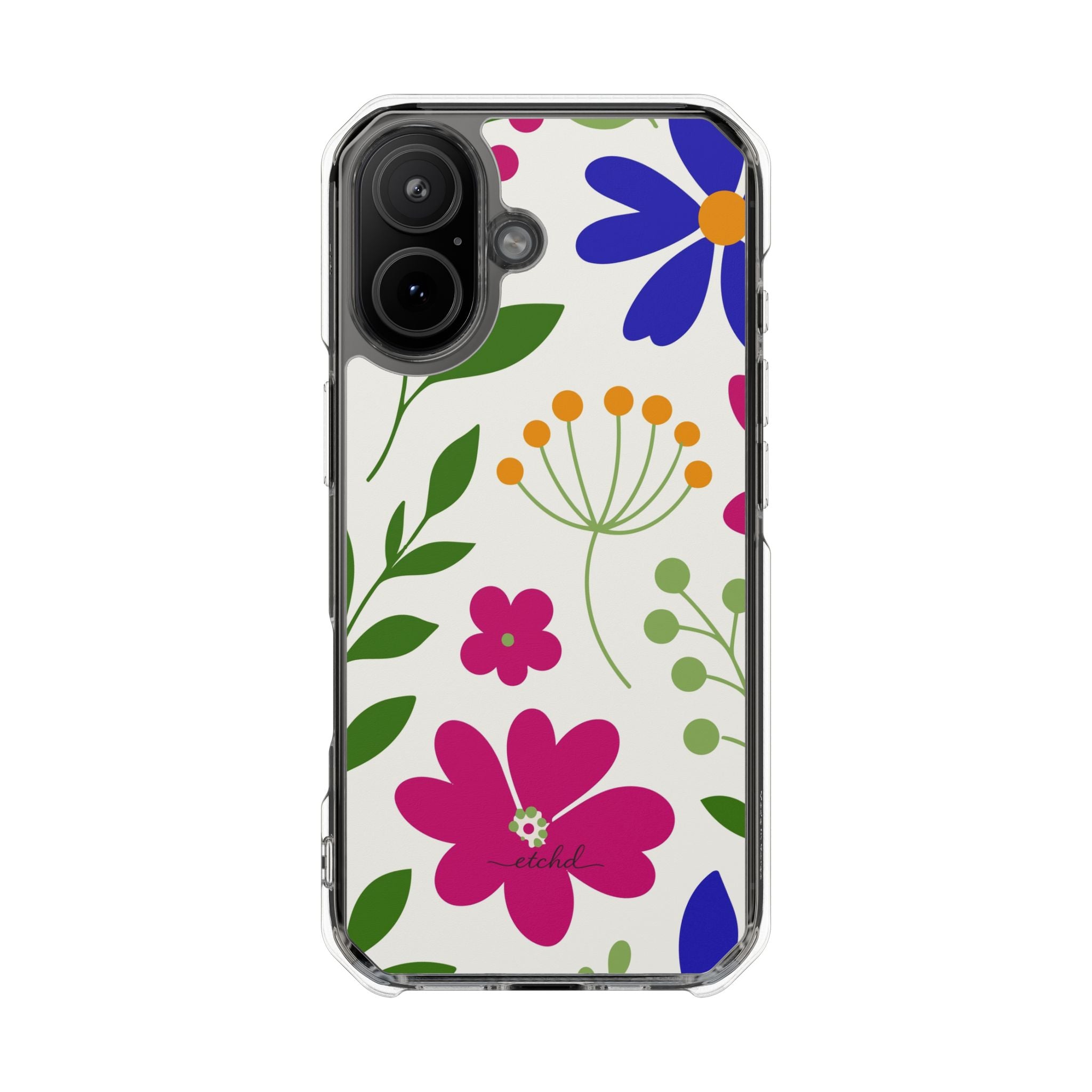 Funky Floral Clear Magnetic Phone Case by etchd, view 13