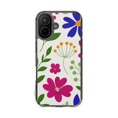 Funky Floral Clear Magnetic Phone Case by etchd, view 13