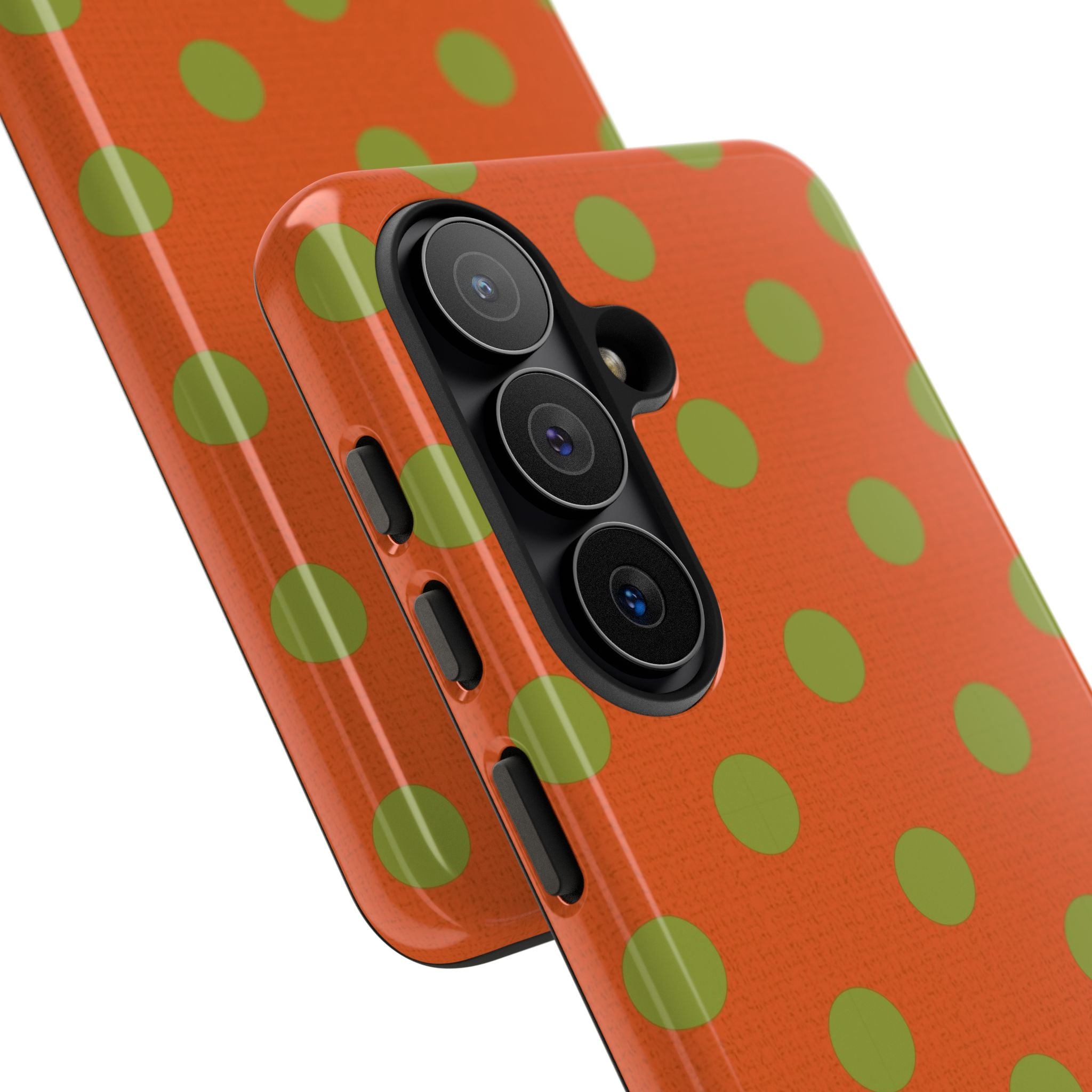 Wasabi & Persimmon Polka Dot Phone Case by etchd, view 209