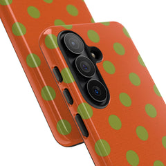 Wasabi & Persimmon Polka Dot Phone Case by etchd, view 209