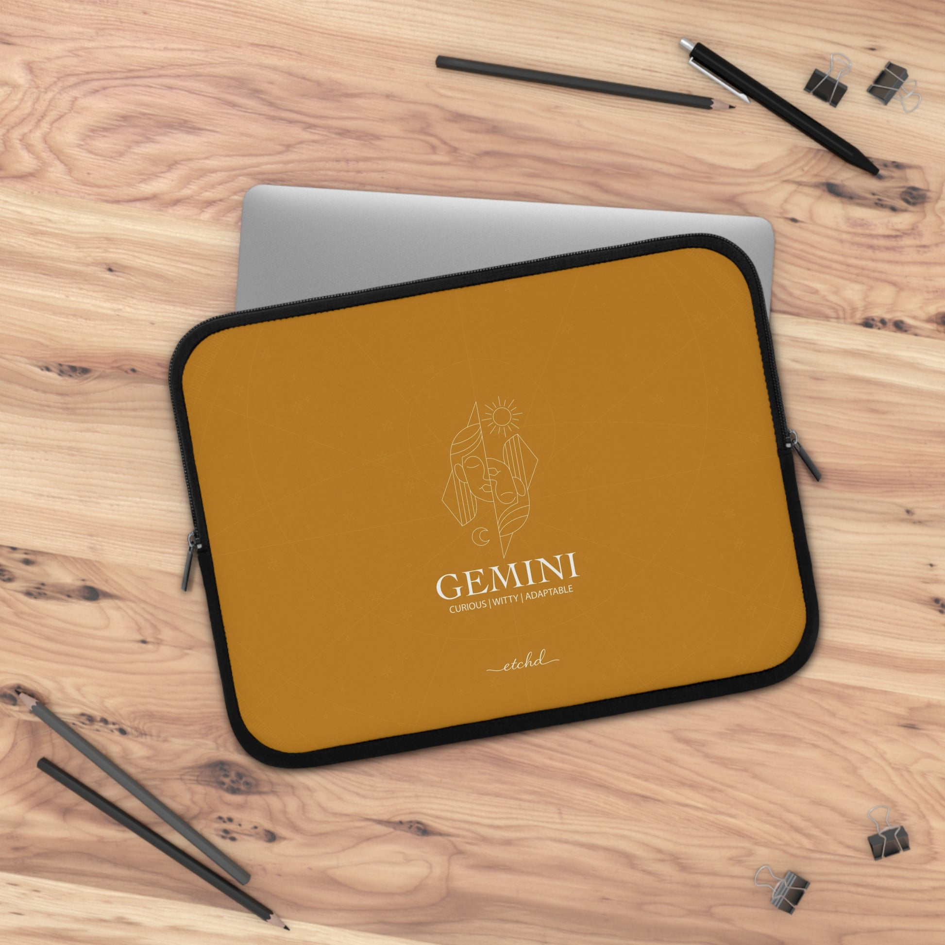 Gemini Laptop Sleeve by etchd, view 5