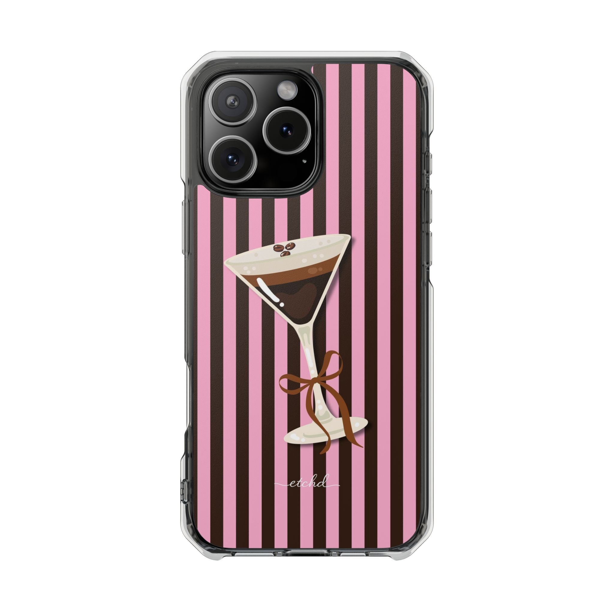 Espresso Martini Clear Magnetic Phone Case by etchd