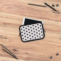 Navy & Cream Polka Dot Laptop Sleeve by etchd, view 14