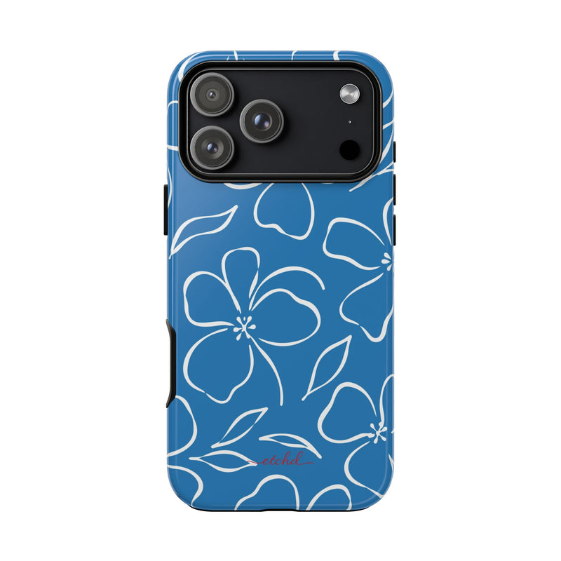 Cerulean & White Floral Phone Case by etchd, view 59