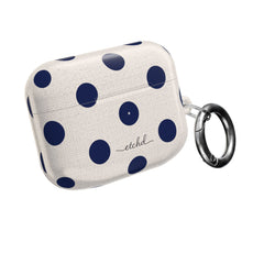 Navy & Cream Polka Dot AirPod Case by etchd, view 8