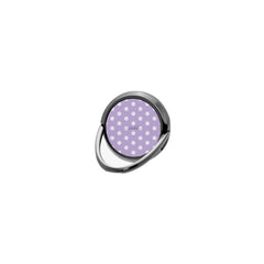 Cream & Lilac Polka Dot Phone Ring Holder by etchd