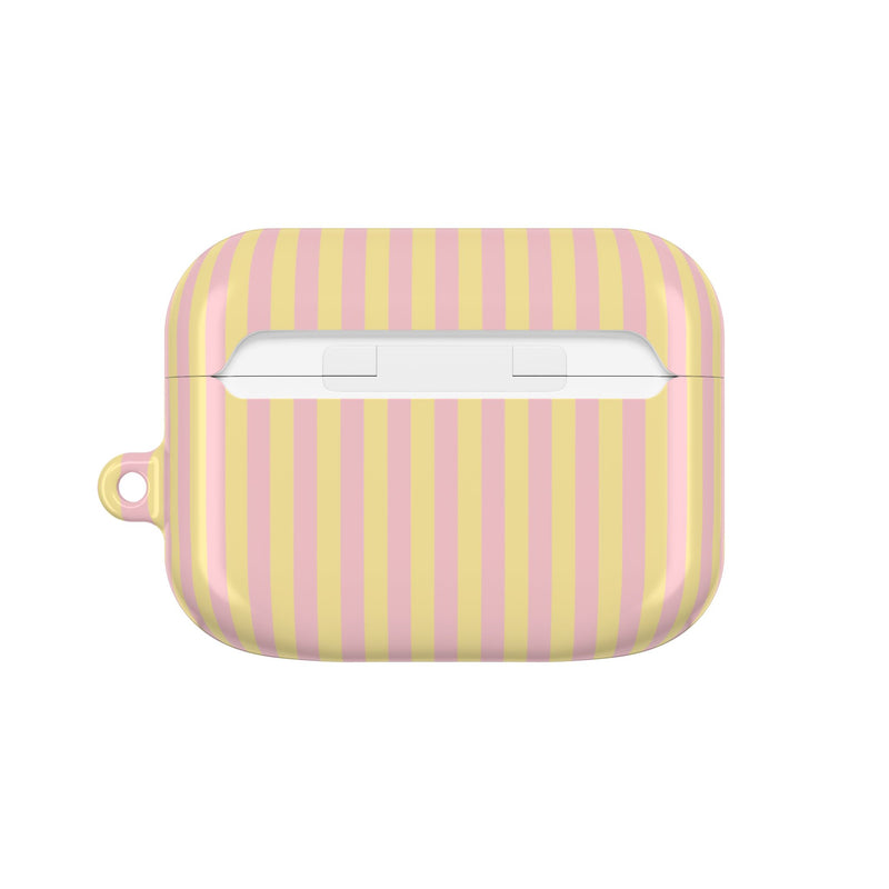 Pink & Butter Striped AirPod Case by etchd, view 7