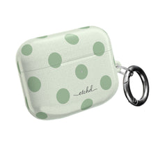 Sage & Cream Polka Dot AirPod Case by etchd, view 8