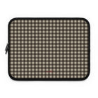 Cream & Brown Gingham Custodia per laptop