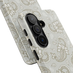 Beige Paisley Phone Case by etchd, view 209