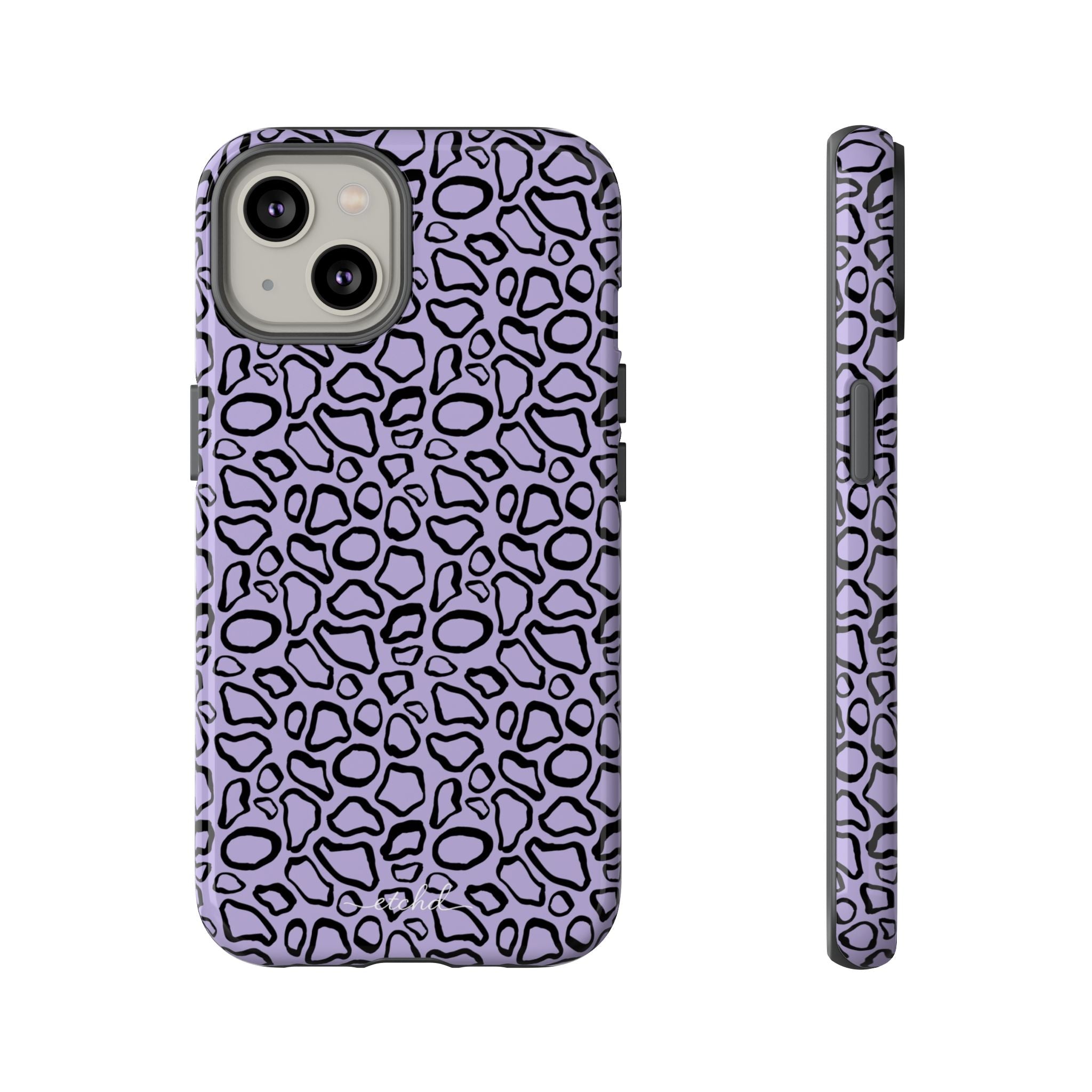 Abstract Print Lavender Phone Case by etchd, view 2
